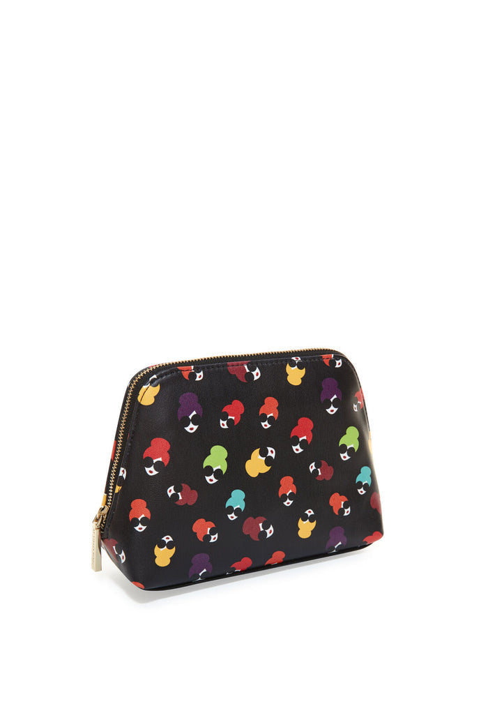 NIKKI PRINTED COSMETIC CASE - RAINBOW STACE