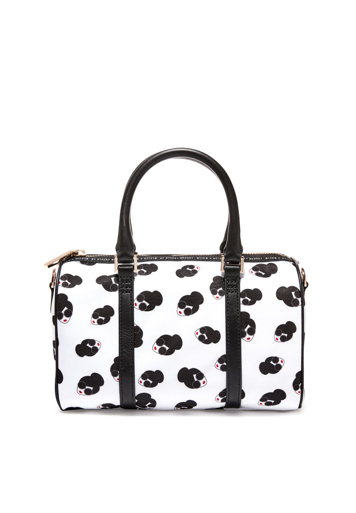 NINA SML PRINTED NYLON GYM BAG - STACEY FACE