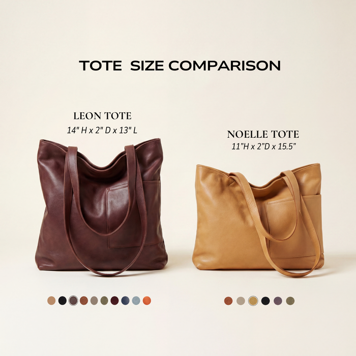 Noelle Leather Tote Bag