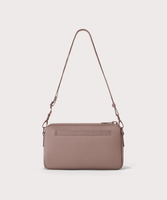 Dagne Dover Nora Shoulder Bag in pink, side angle.