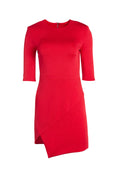 NOVA STRONG SHOULDER MINI DRESS - RUBY