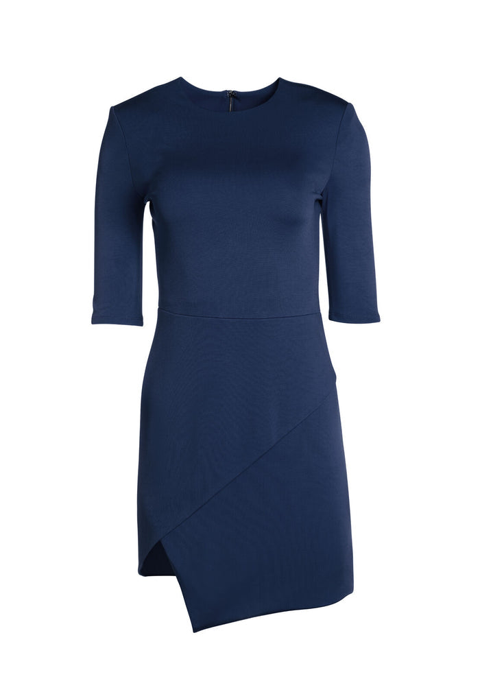 NOVA STRONG SHOULDER MINI DRESS - SAPPHIRE