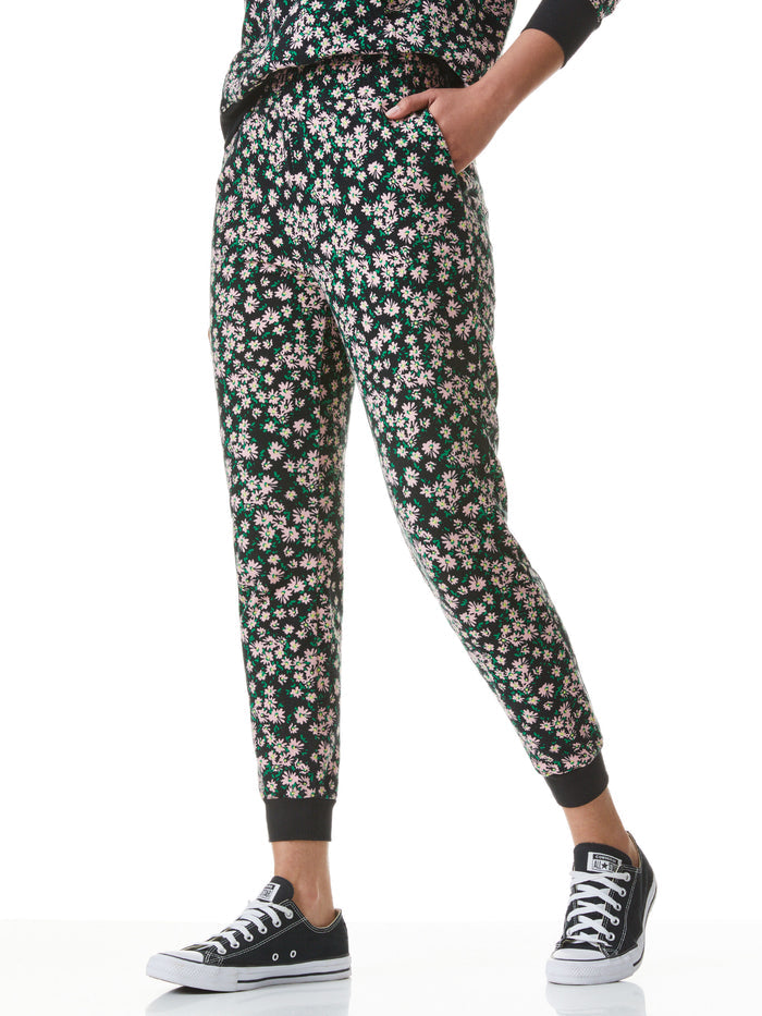 NYC CAMO SLIM JOGGER - MONTEREY DITSY BLACK