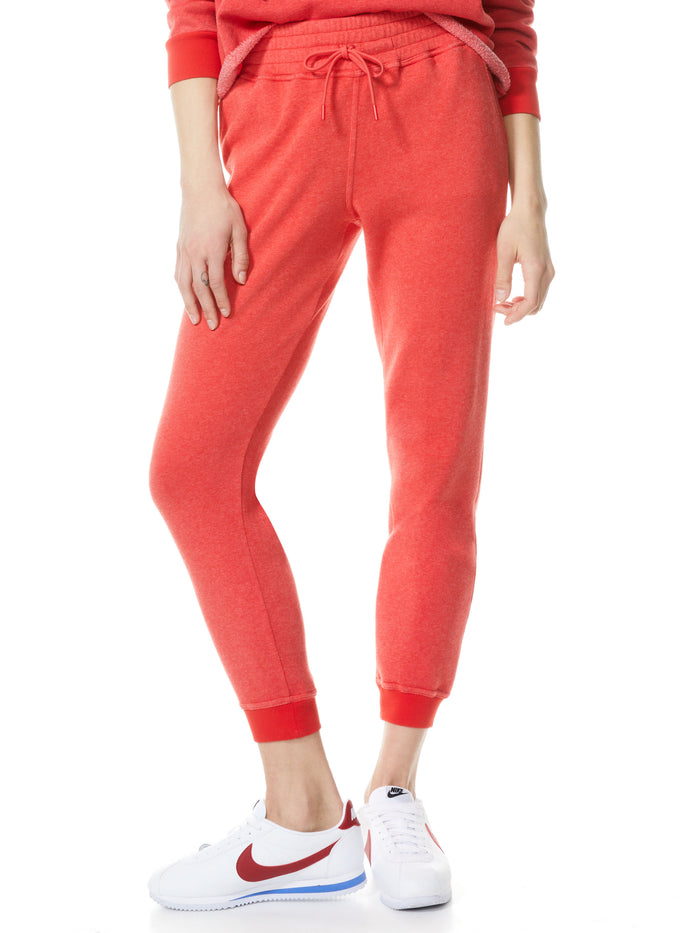 NYC SLIM JOGGER - BRIGHT POPPY