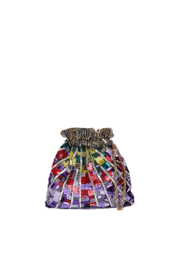 ODESSA EMBELL SUNBURST POUCH - SUNBURST