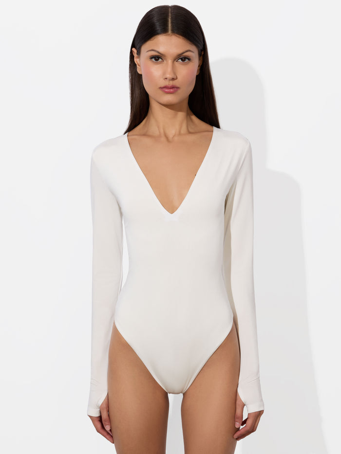 OLEA LONG SLEEVE BODYSUIT - OFF WHITE