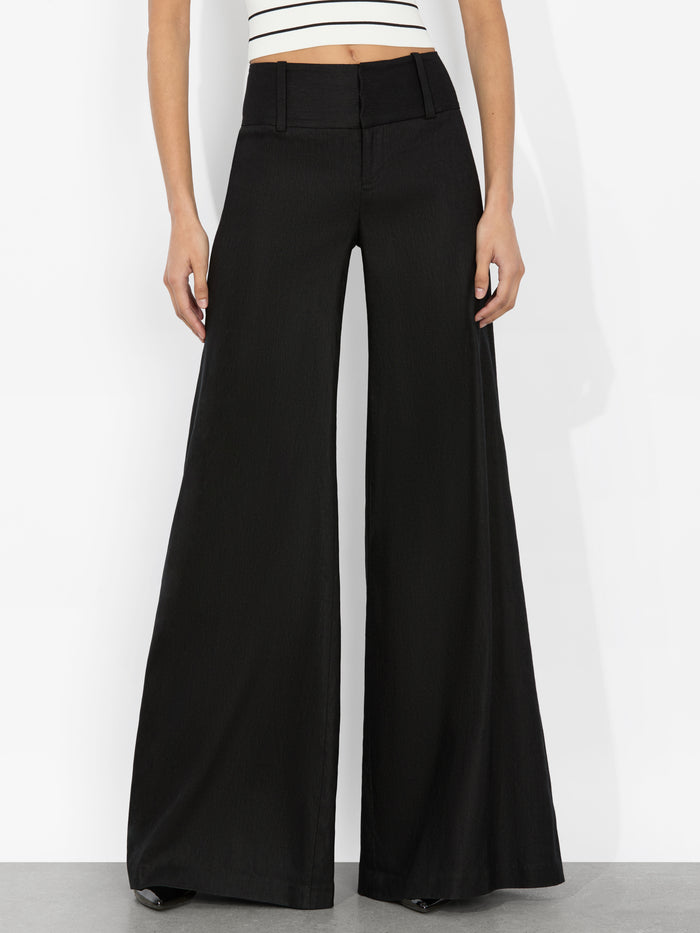 OLIVIA LINEN PANT - BLACK