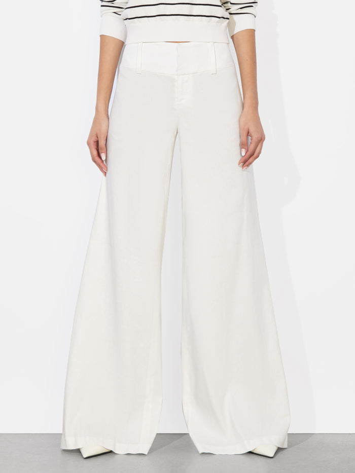 OLIVIA LINEN PANT - OFF WHITE