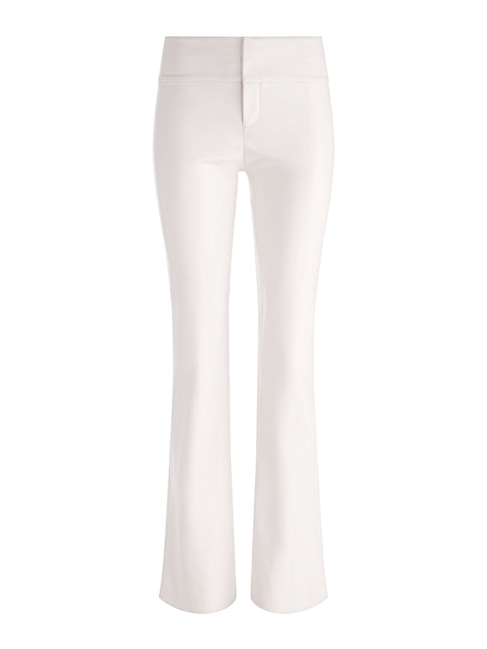 OLIVIA VEGAN BOOTCUT PANT - OFF WHITE