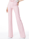 OLIVIA VEGAN LEATHER BOOTCUT PANT - PETAL