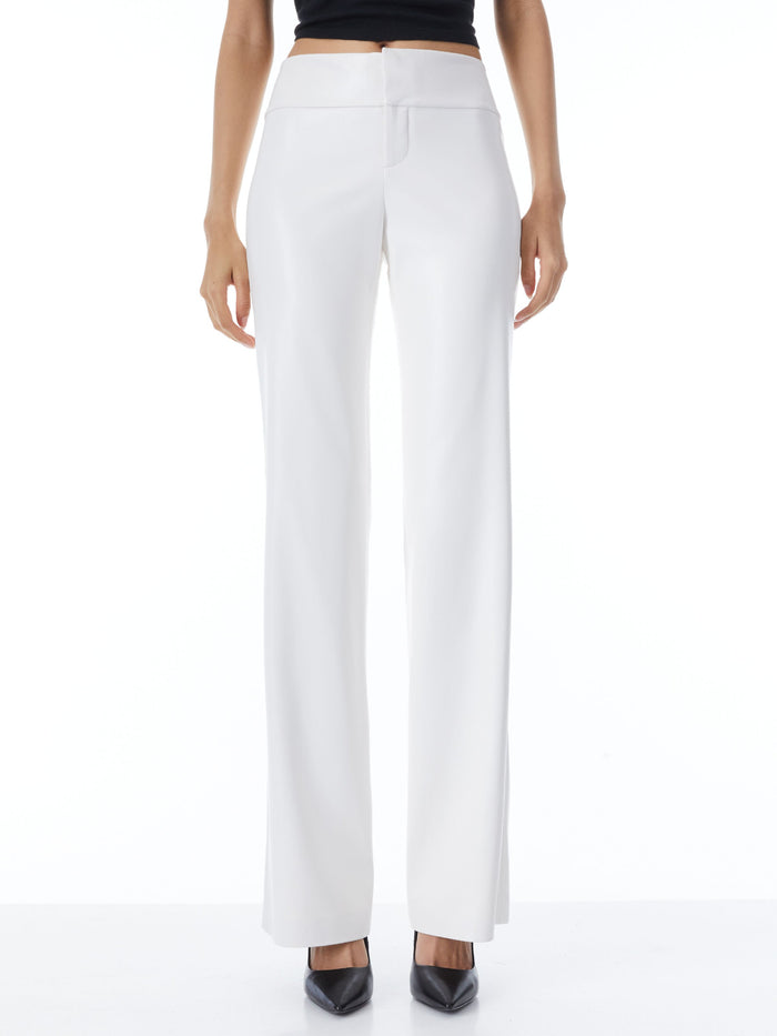 OLIVIA VEGAN PANT - BRIGHT RUBY