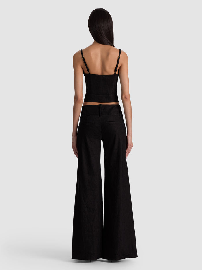 OLIVIA WIDE LEG PANT - BLACK
