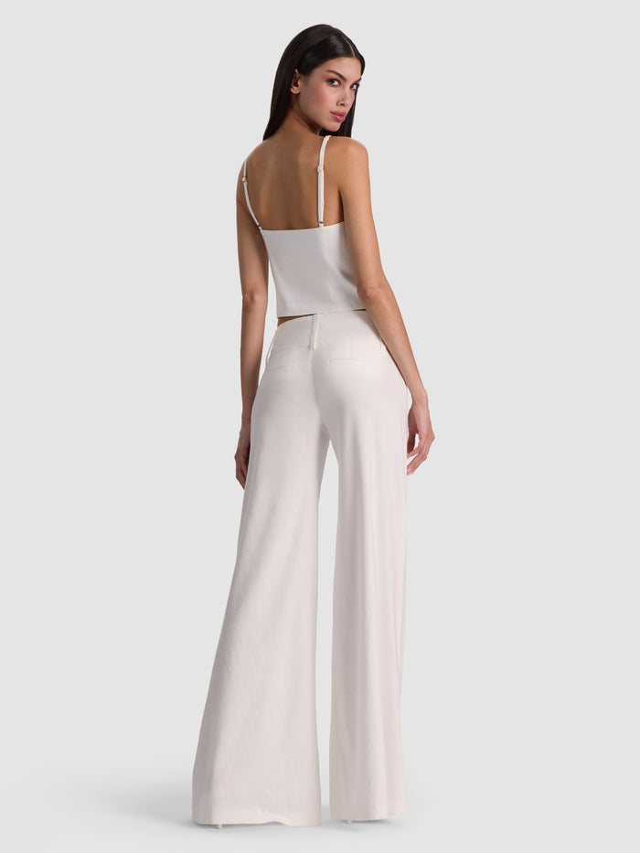 OLIVIA WIDE LEG PANT - OFF WHITE