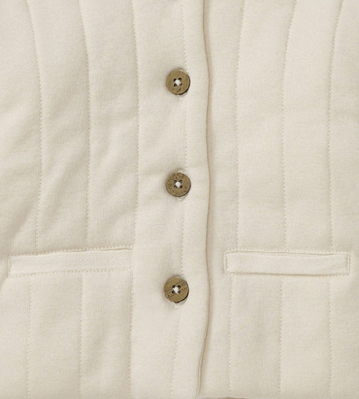 Organic Cotton Quilted Jacket - Oat