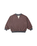 Oversized Crew - Mulberry Stripe