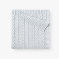Pale Blue Horseshoe Cable Baby Blanket