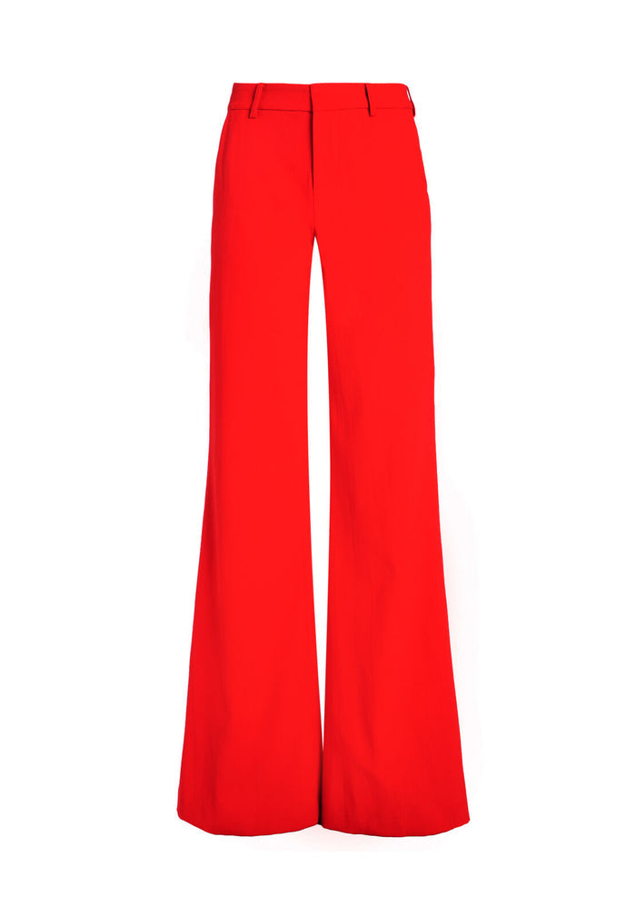 PAULETTE SLIM HIGH WAIST PANT - CHERRY