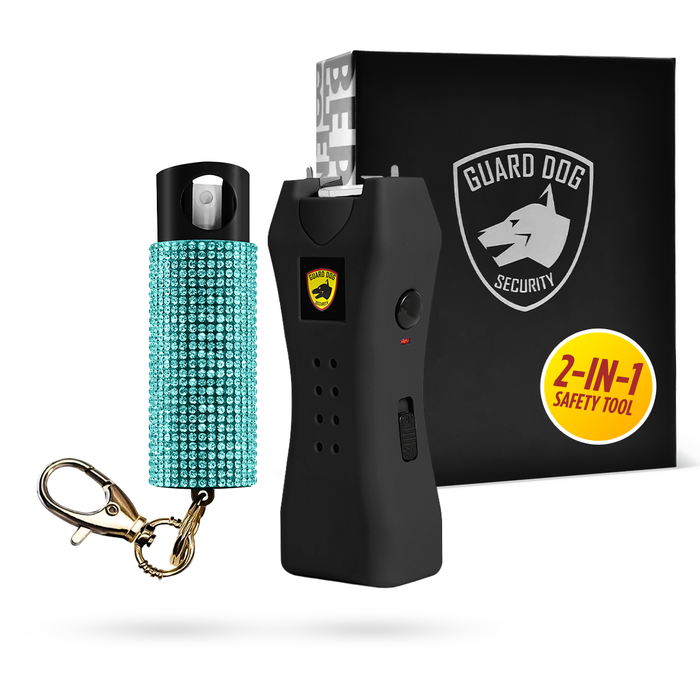 Pepper Spray And Stun Gun Combo With Rechargeable Flashlight
