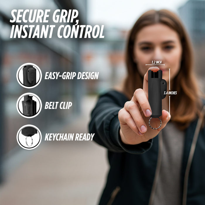 Pepper Spray With Laser Sight – Belt Clip And Keychain Ready | Accufire