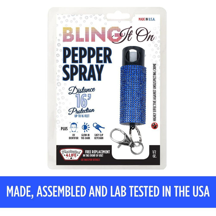 Bling It On - Keychain Pepper Spray with Rhinestones (2 Pack) - Pepper Spray