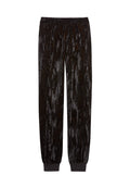 PETE VELVET PULL UP PANT - BLACK