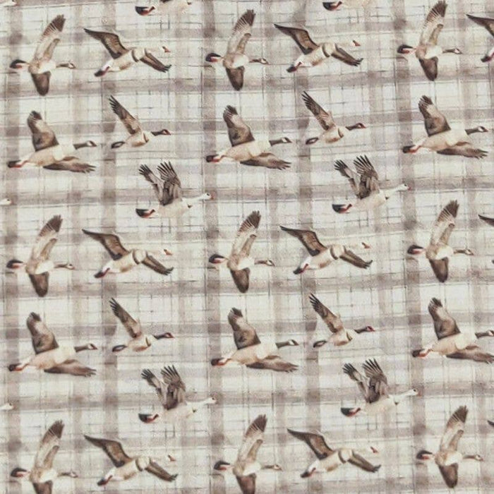 Plaid Mallard LS Boy Romper