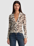 PORTIA MESH BUTTON DOWN - ARDEN FOREST SM