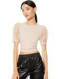 POSEY LACE PUFF SLEEVE TEE