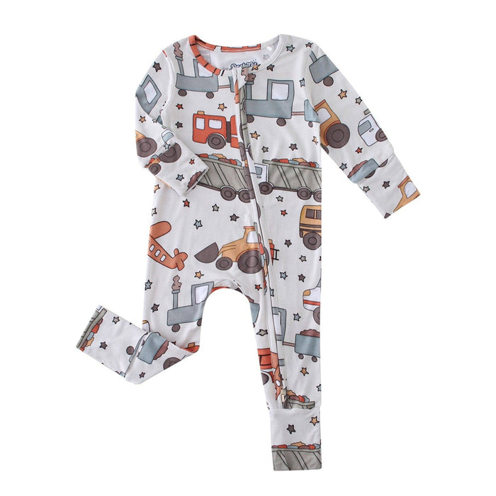 PoshTOT Cars Bamboo Baby Convertible Zippy Romper