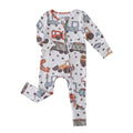 PoshTOT Cars Bamboo Baby Convertible Zippy Romper
