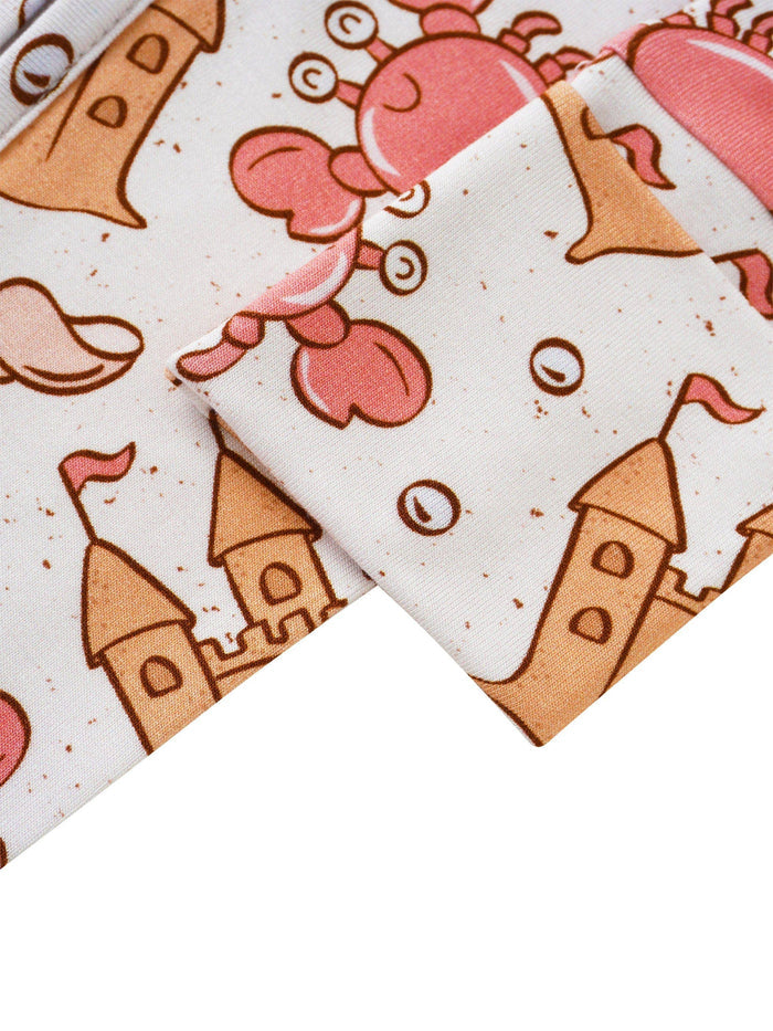 PoshTOT Crab Bamboo Baby Convertible Zippy Romper
