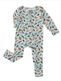 PoshTOT Lizards & Bugs Bamboo Baby Convertible Zippy Romper
