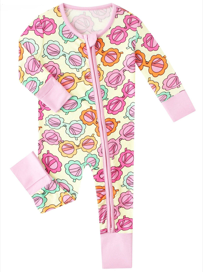 PoshTOT Sunglasses Bamboo Baby Convertible Zippy Romper