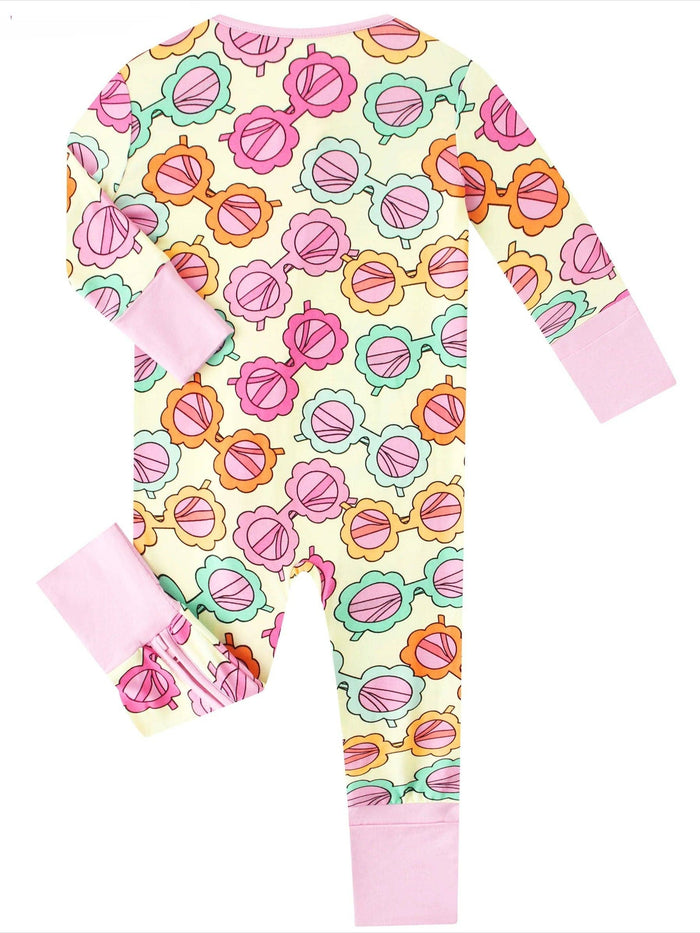 PoshTOT Sunglasses Bamboo Baby Convertible Zippy Romper