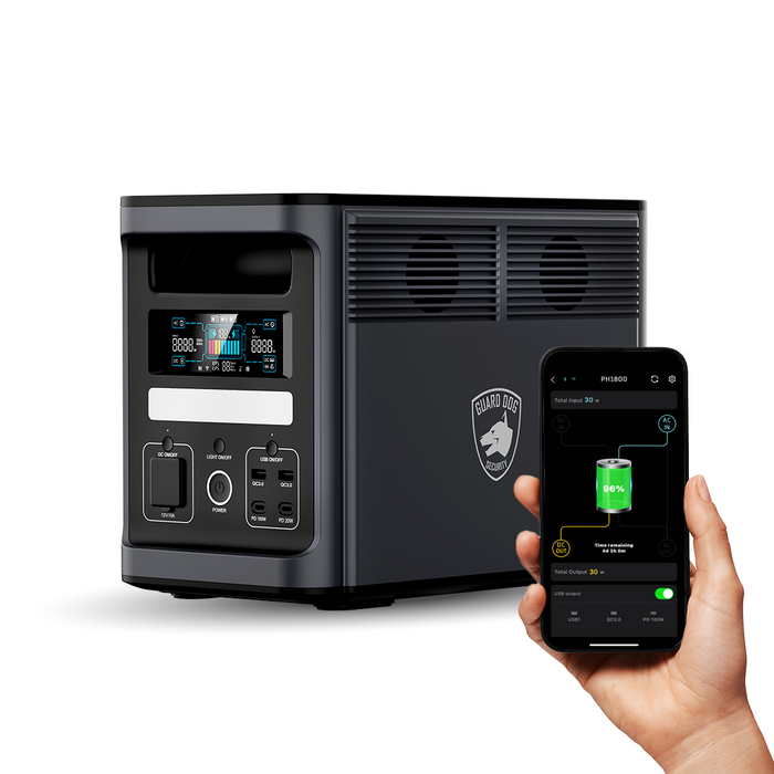 Power Hound 1800W Solar Generator – 1536Wh Portable Power Station with Fast Charging