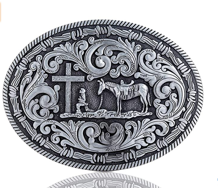 Praying Cowboy Belt Buckle 1777
