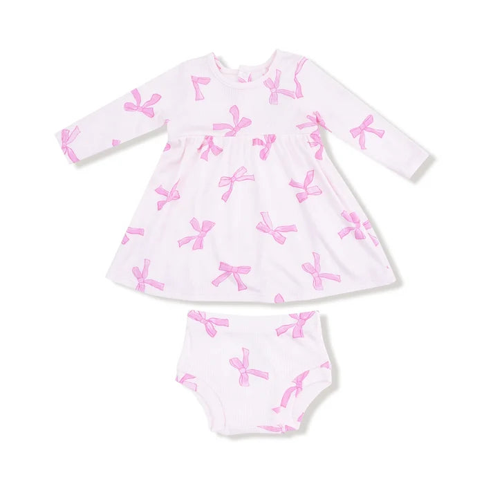 Pretty Bows Simple Dress & Bloomer