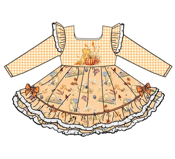 Pumpkin Patch Pooh Twirl Dress
