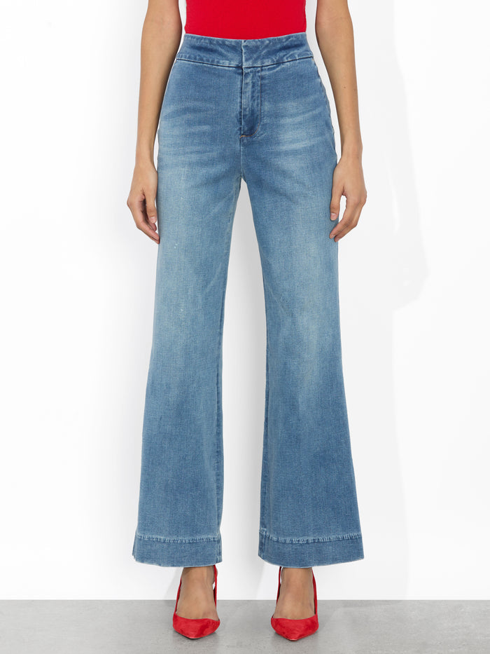 QUINN KICK FLARE JEAN - LIVIA VINTAGE BLUE