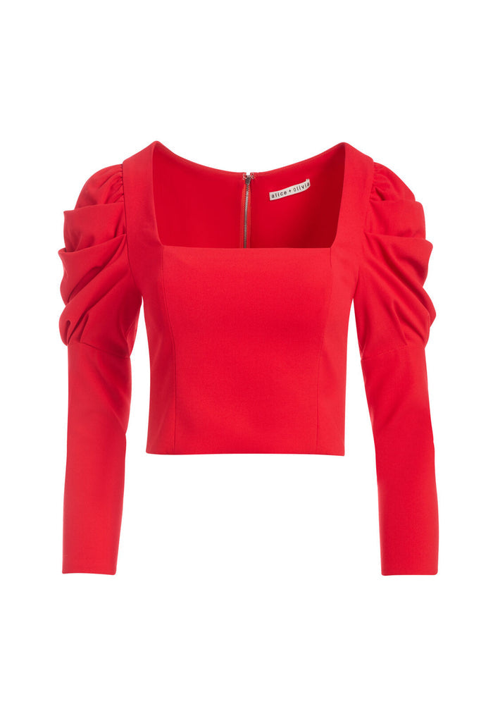 RACH PUFF SLEEVE TOP - PAPRIKA