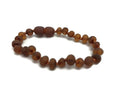 Raw 5.5 inch Unpolished Cognac Baltic Amber Bracelet