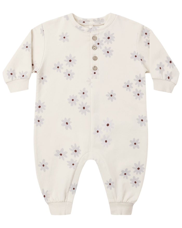 Relaxed Fleece Jumpsuit - Blue Daisy