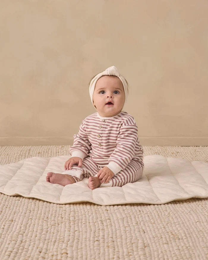 Relaxed Jumpsuit- Mulberry Stripe