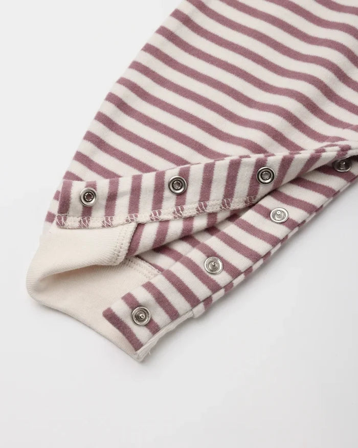 Relaxed Jumpsuit- Mulberry Stripe