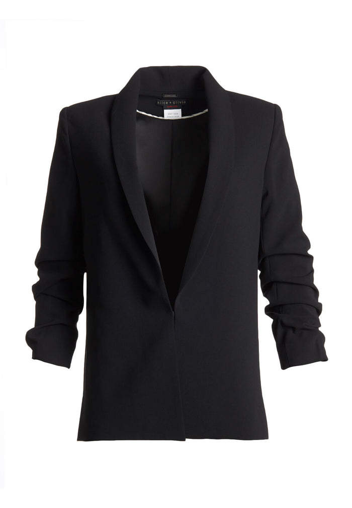 RENEE SIDE SLIT BLAZER - BLACK