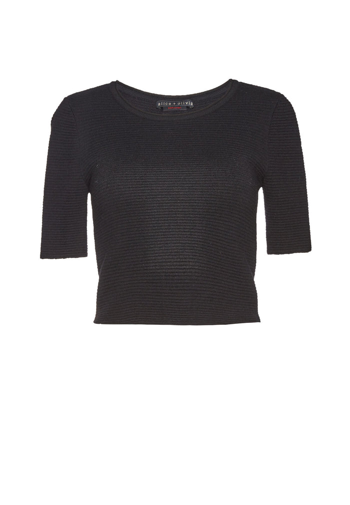 RHODES OTTOMAN SS BXY CROP TOP - BLACK