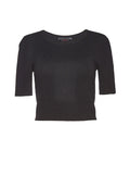 RHODES OTTOMAN SS BXY CROP TOP - BLACK