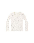 Ribbed Long Sleeve- Natural Ditsy