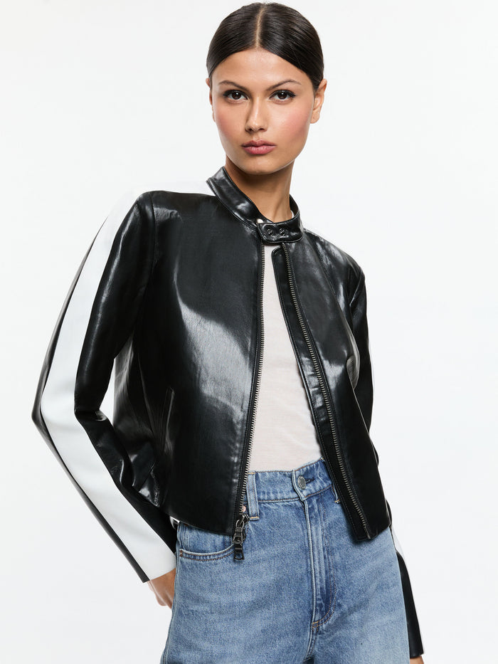 RICKIE VEGAN MOTO JACKET - BLACK