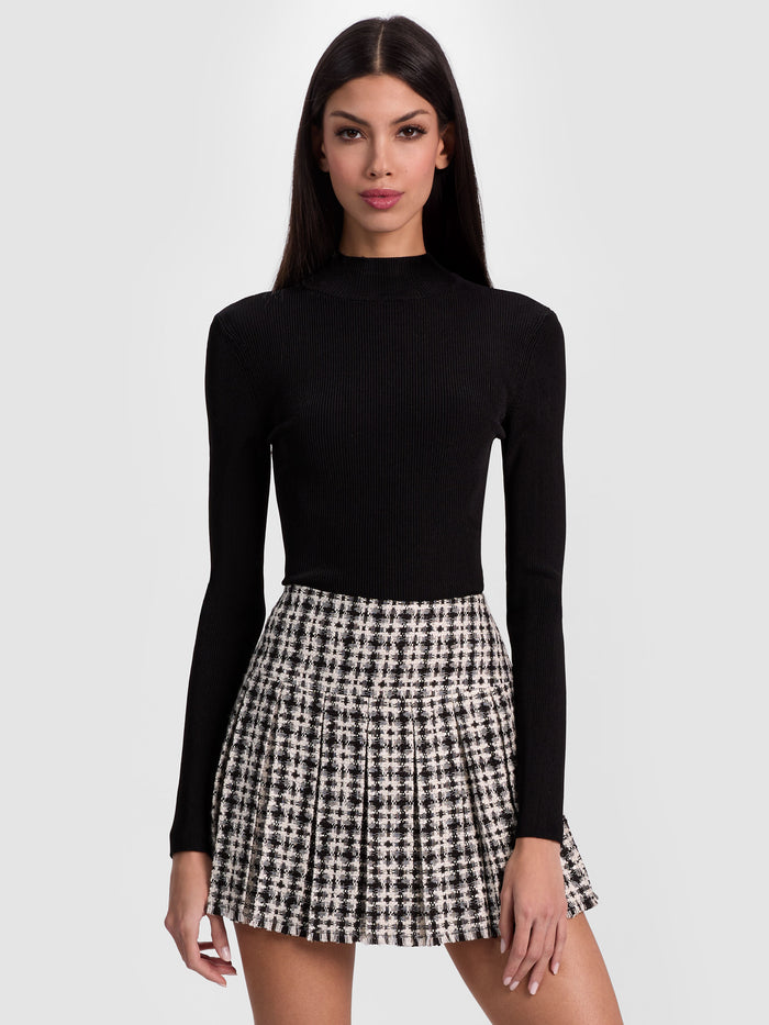 ROBERTA RIBBED TURTLENECK - BLACK